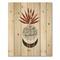 Designart - Moon and Sun Shapes In Retro Terracotta Tones II - Modern Print on Natural Pine Wood